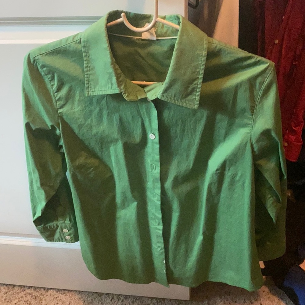 Jcrew women’s button down shirt (green)